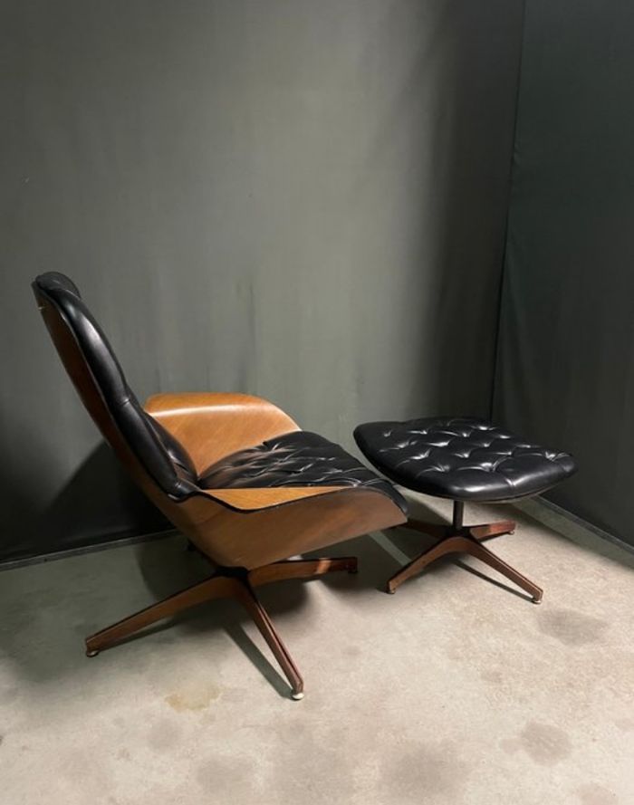 Chaise et Pouf Plycraft "Mr. Chair et Ottoman" - photo numéro 3