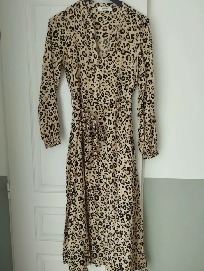 Robe longue léopard Promod 36 neuve sans étiquette - photo numéro 2