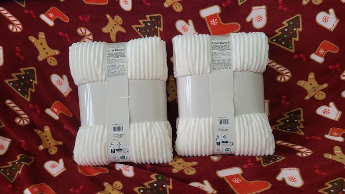 Lot 2 rideaux côtelés à anneaux blancs très doux absolu chic neufs étiquetés - photo numéro 2