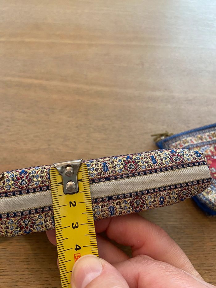 Lot de deux porte-monnaies brodés indiens - photo numéro 12