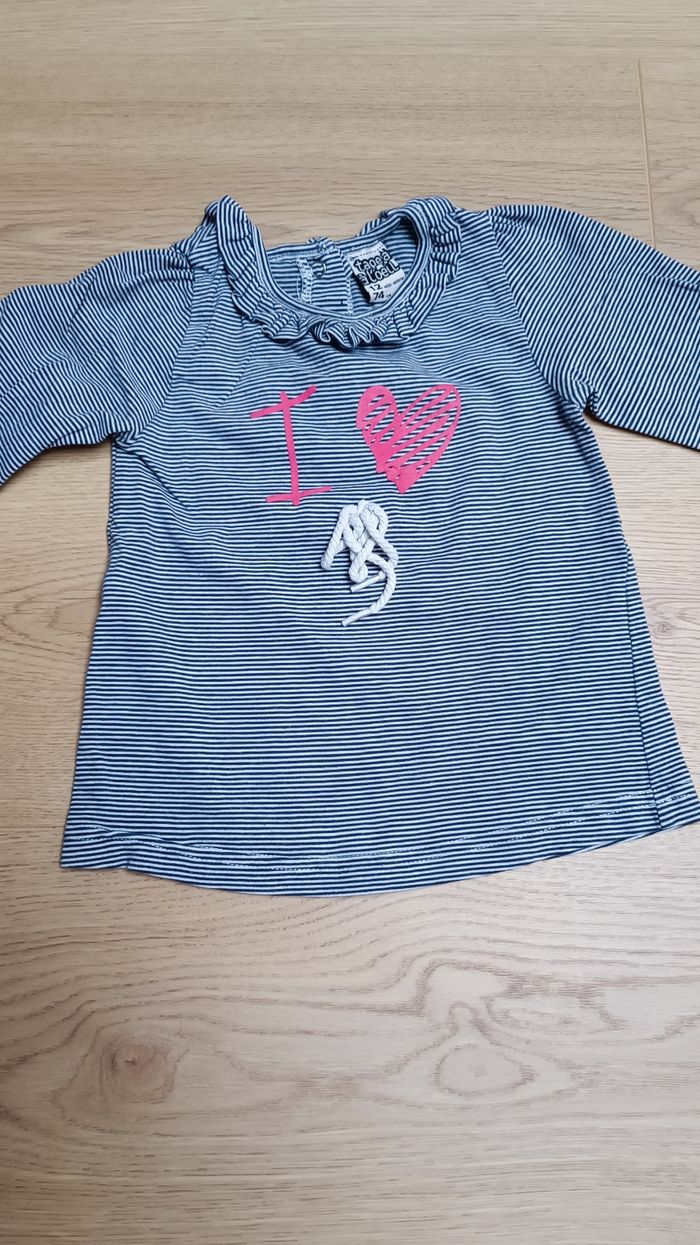 Lot 6 t-shirts manches longues 12 mois - photo numéro 5