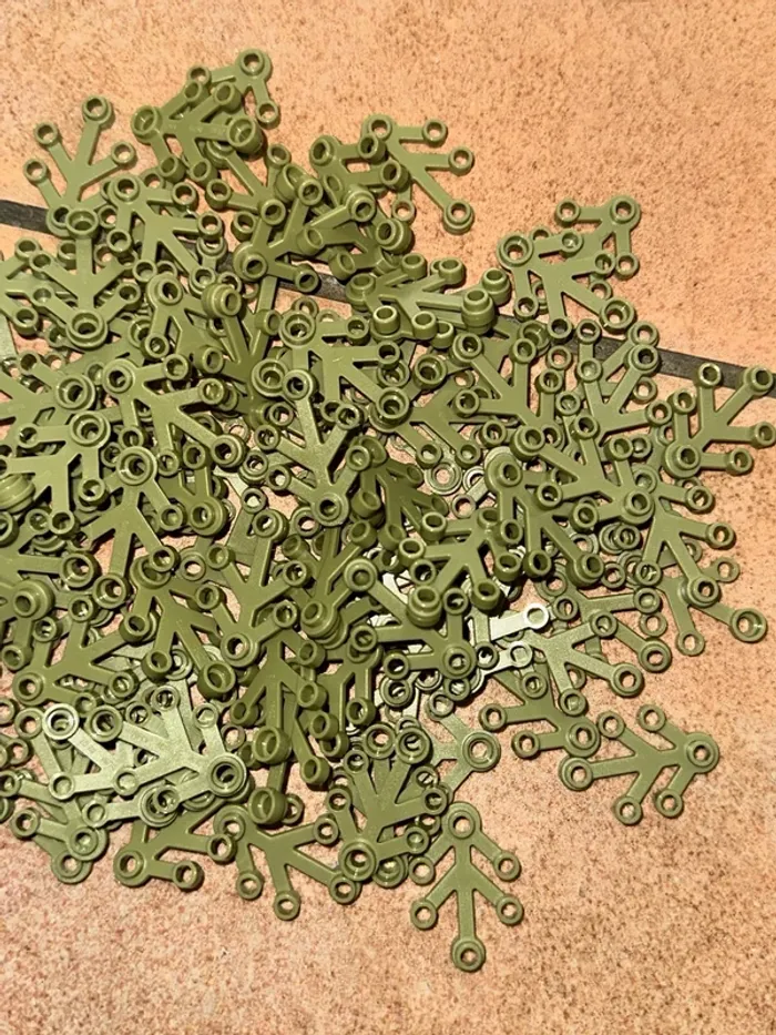 50  Plant Lego Leaves 4 x 3 ref 2423 Olive Green - photo numéro 2