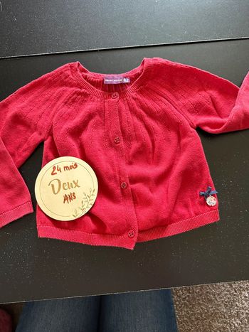 Gilet rouge 24 mois