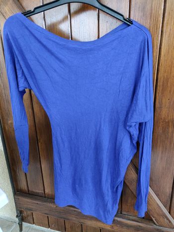 Haut manches longues asymétrique bleu