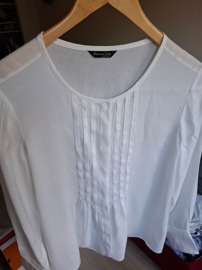 Blouse Massimo Dutti t.36-38 coton/soie quasi neuve, dimensions disponibles - photo numéro 10