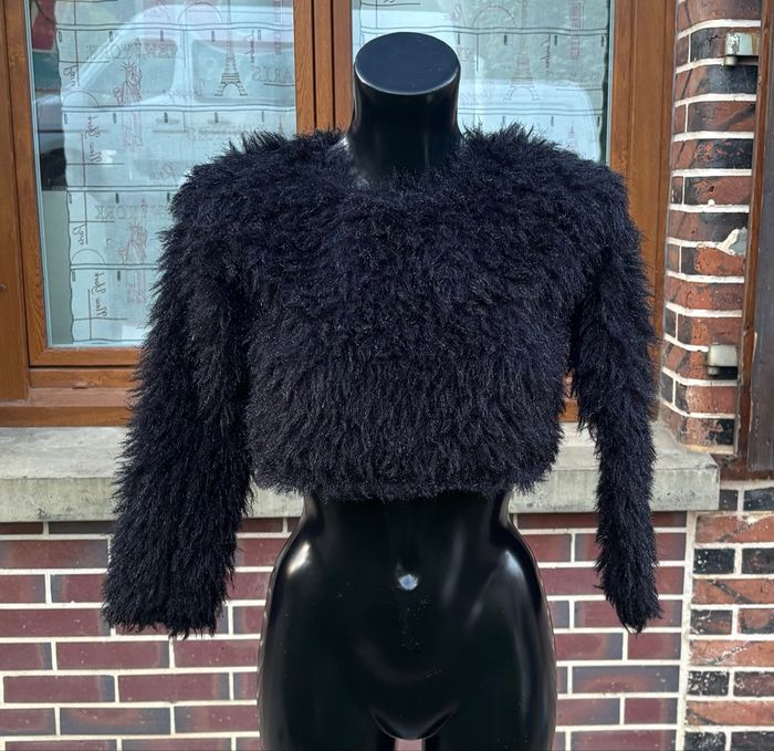 🖤 Haut court "Poilu" scintillant – J'AIME – Taille 38 (M) - photo numéro 1