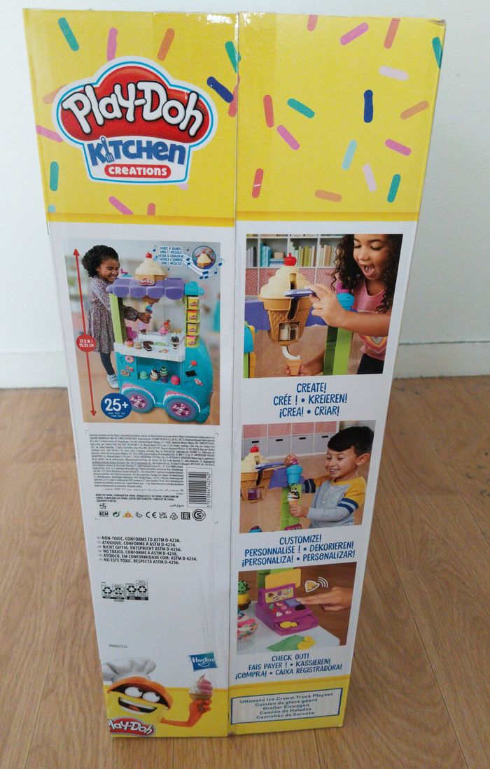 Play-Doh Kitchen Creations, Camion de Glace géant neuf 12 pots pâte à modeler - photo numéro 7