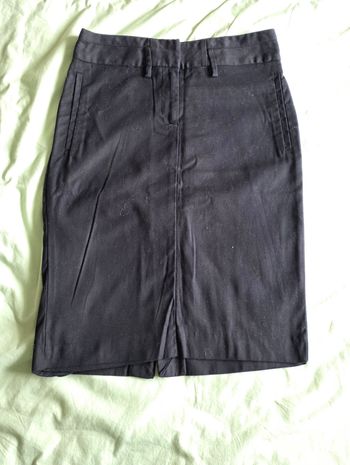Zara Basic Jupe Crayon Coton Noir Très bon état XS