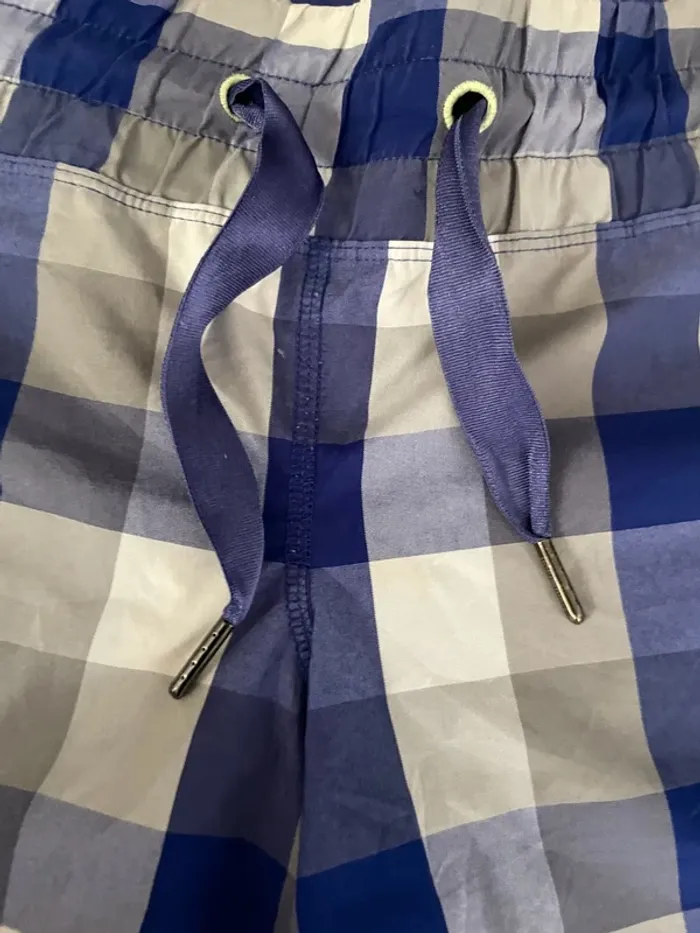 Lululemon Vintage Leader of the track blue gray plaid Womens Shorts - photo numéro 5
