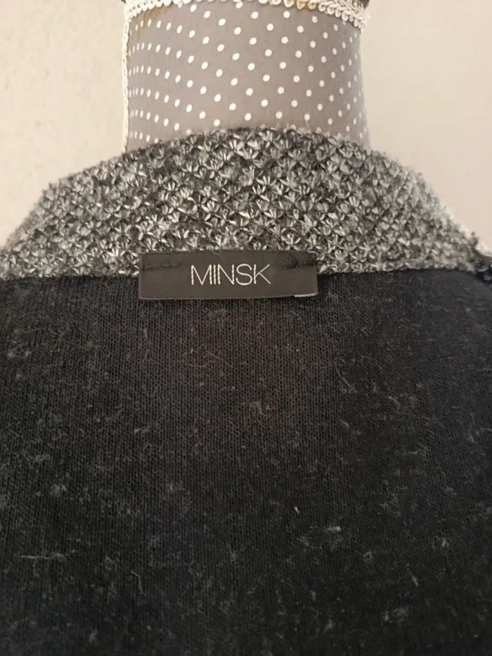Manteau long gris 100% polyester Femme Taille M Minsk - photo numéro 5