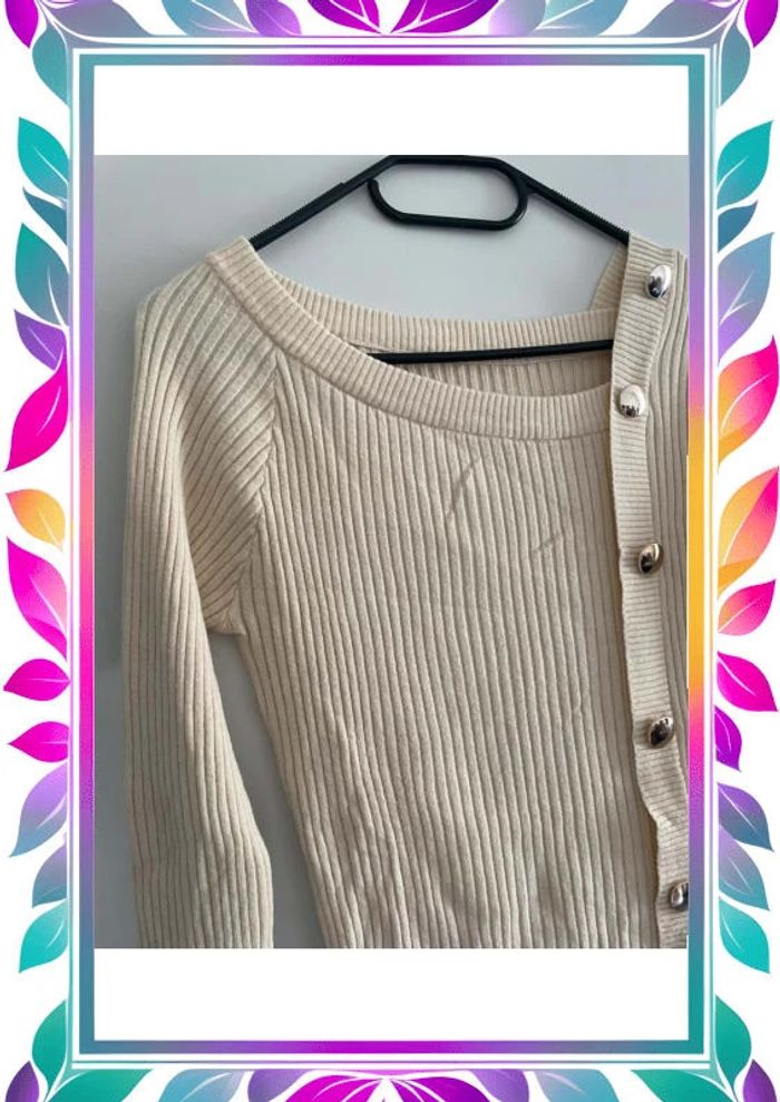 Pull crème S - photo numéro 3