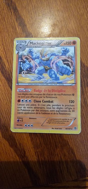 Carte pokemon mackogneur holographique
