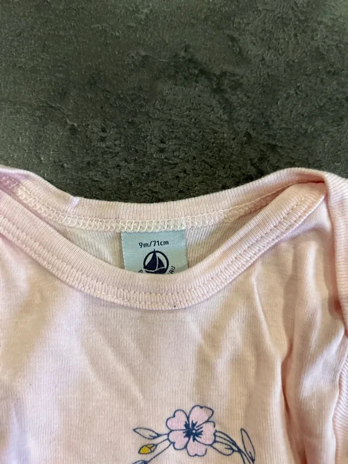 Body manches longues bébé fille, petit bateau 9 mois - photo numéro 2