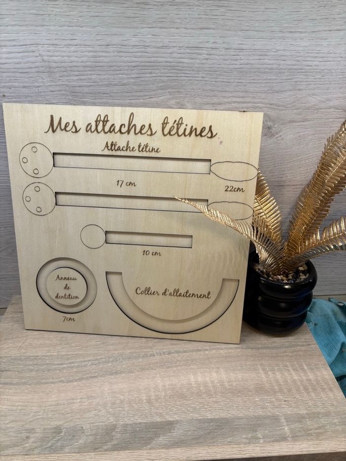 Gabarit attache tétine porte clé anneau de dentition collier d’allaitement