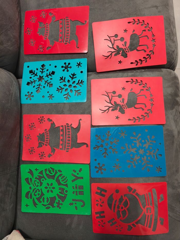 Lot pochoirs noël