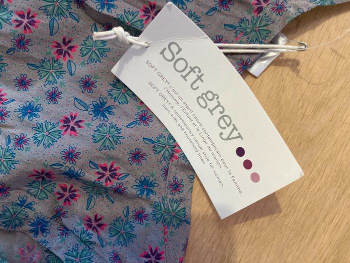 Neuve -Robe/tunique en soie Soft Grey la Redoute 38 - photo numéro 8