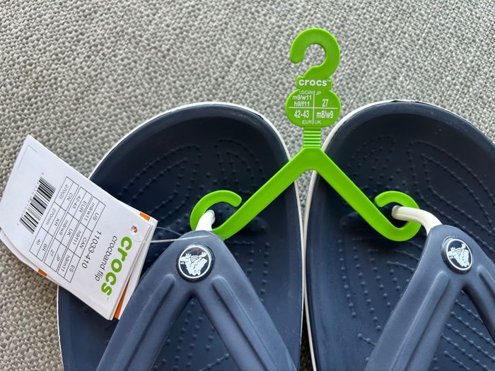 Tongs unisexe Crocs crocband flip navy bleu marine P. 42-43 ou M9 - W11 - photo numéro 3
