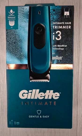 🌟 Tondeuse Gilette Intimate hair trimmer i3 - Bleu 🌟