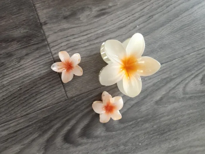 Lot de 3 pinces fleurs des iles
