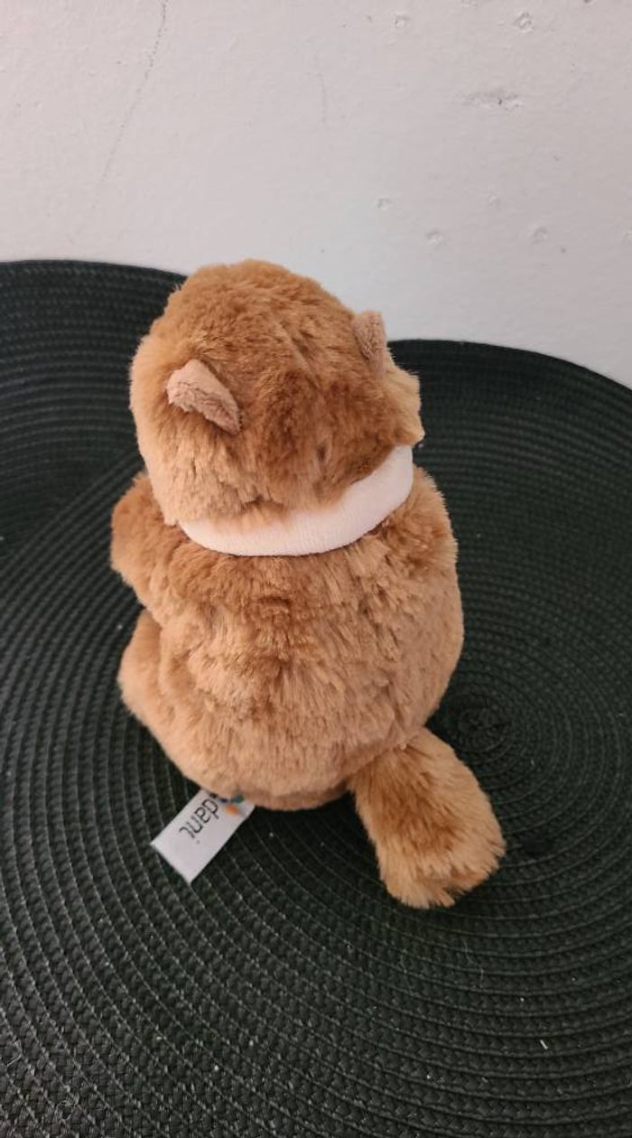 Peluche marmotte CREATIONS DANI Castor écharpe - photo numéro 5
