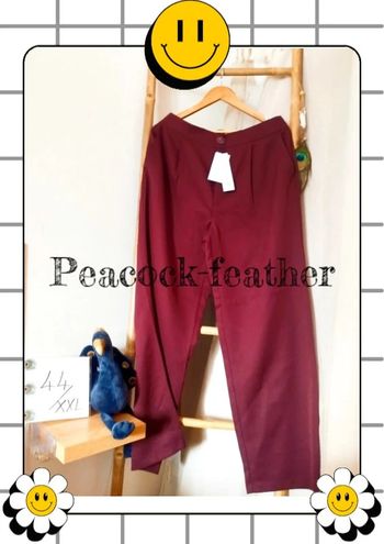 Pantalon large stradivarius bordeaux neuf étiqueté 44