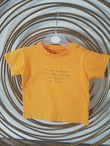 Tshirt manches courtes orange Tout compte fait 2 ans
