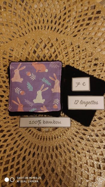 12 lingettes lavables neuf