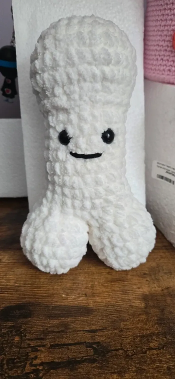 Peluche zizi géant blanc neuf