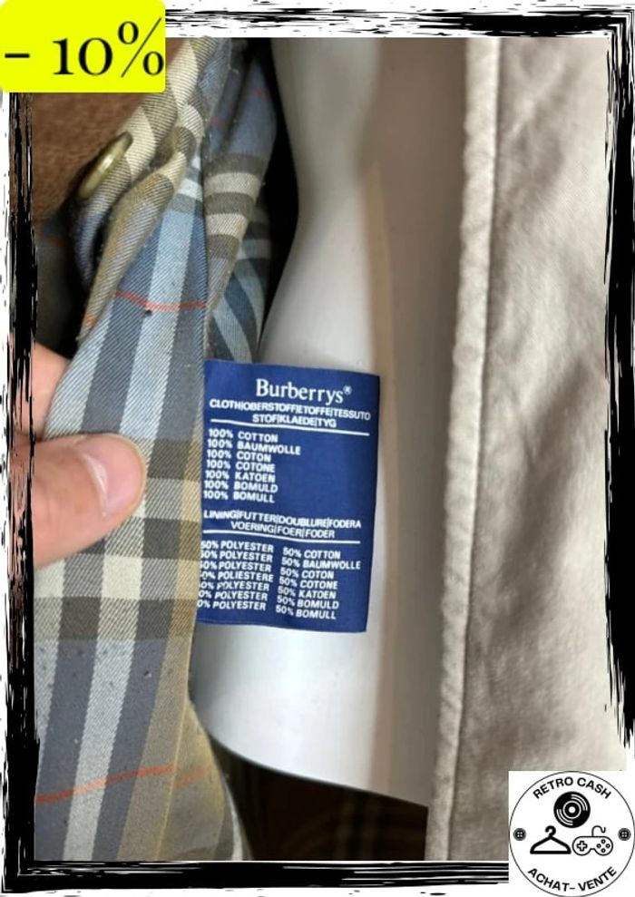 Trench Burberrys’ en super état Taille 12 UK Coat Vintage - photo numéro 10