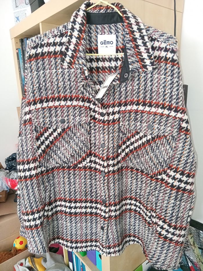 Veste hiver marron et beige. - photo numéro 3