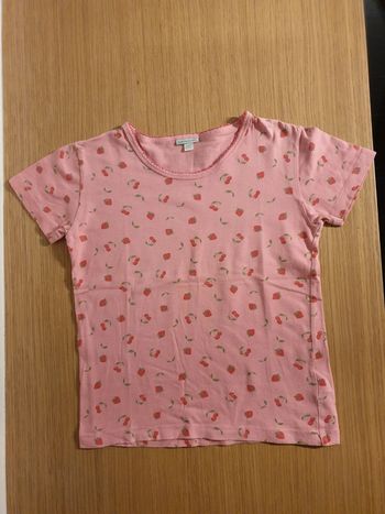 Tee-shirt cerises fraises Vertbaudet 8 ans