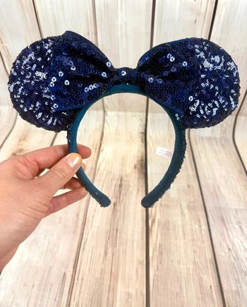 Ears (serre tête) oreilles de Minnie à sequins bleu marine Tokyo Disneyland