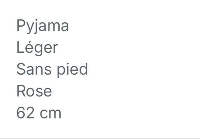 Pyjama sans pieds 62 cm - photo numéro 6