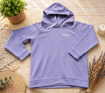 Sweat à capuche 15h45 violet lilas – 14 ans – Très bon état – Tendance & confortable