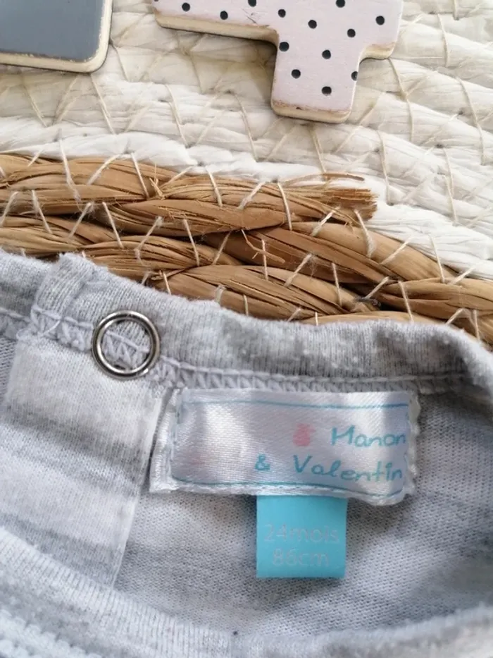 Pyjama coton une pièce - Manon&Valentin - 24 mois - photo numéro 2