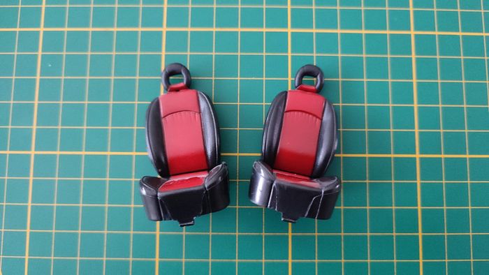 Lot x2 sièges avant pièce détachée miniature Solido Peugeot 206 cc 1/18 1/18e 1/18ème #C13 - photo numéro 2