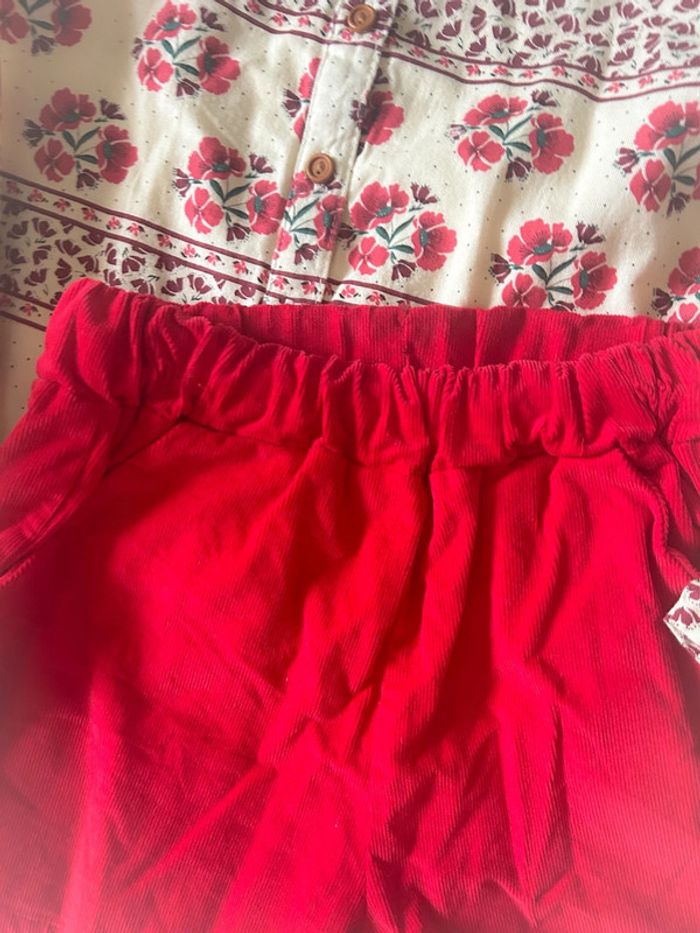 Ensemble blouse Sergent Major et short 8 ans - photo numéro 3