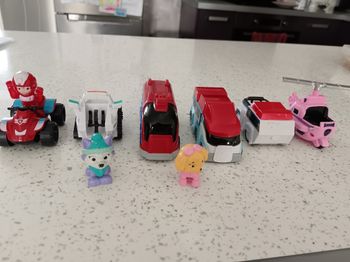 Lot de 3 personnages et de 6 véhicules Patrouille