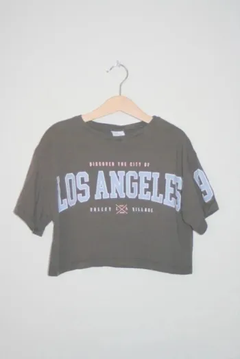 Crop top gris Zara taille 9 ans