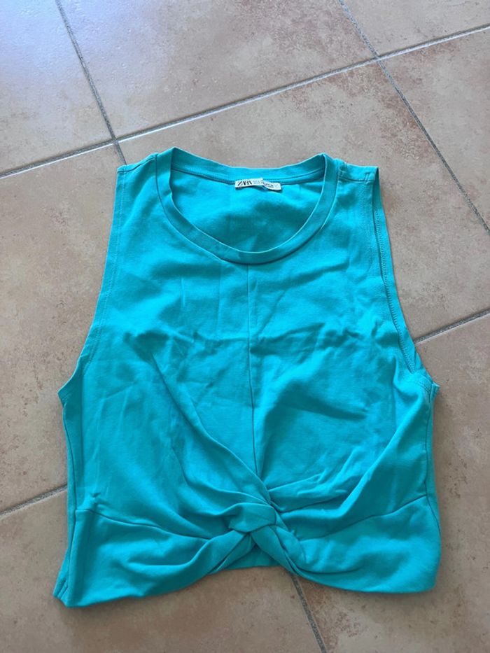 Débardeur Zara bleu