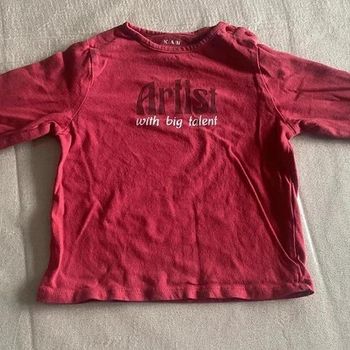 🧒 T-shirt rouge "Artist" Kiabi 🧒