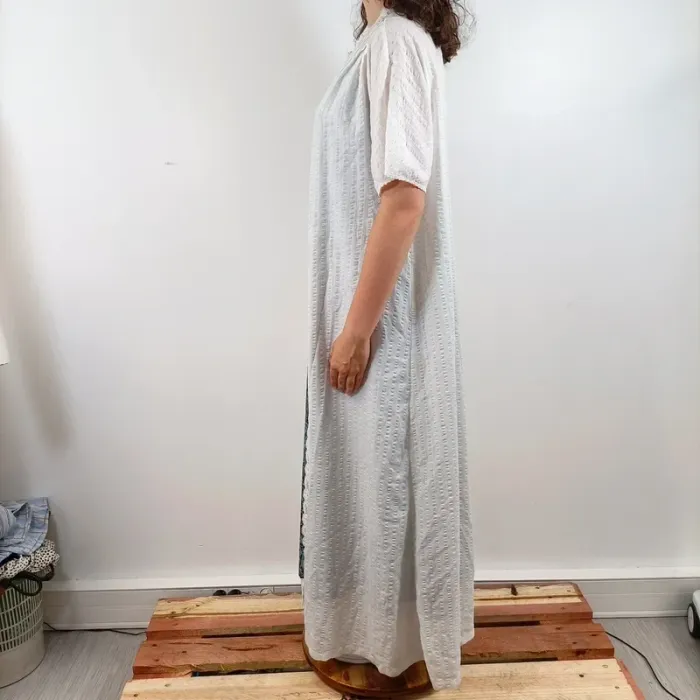 Gilet long blanc Etam ajouré style bohème chic dentelle romantique taille M A1114 - photo numéro 4