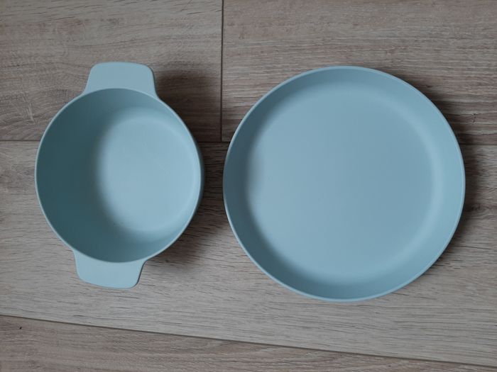 Coffret Vaisselle bébé/enfant "Trixie" (bleu) - Neuf - photo numéro 2