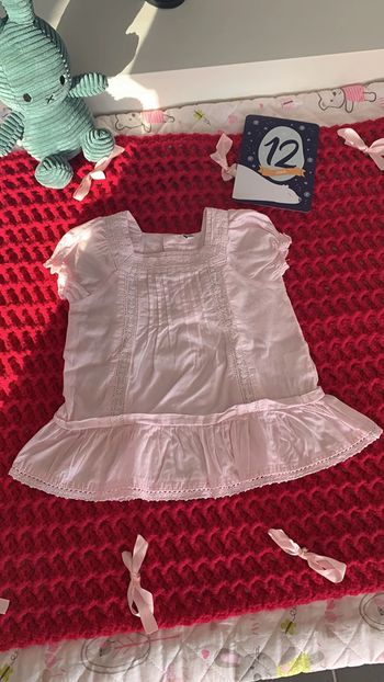 Chemisier rose pâle 12 mois