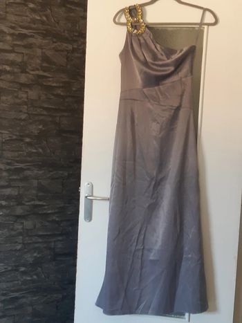 Robe de soirée grise t.34 (xs)