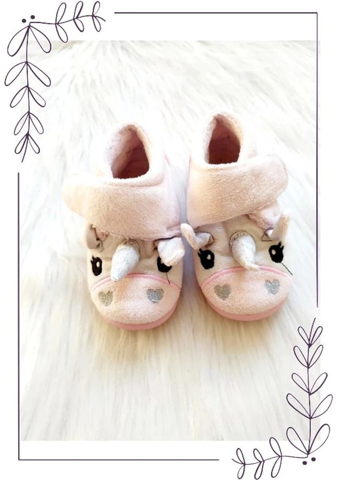 Chaussons montants bottillons à scratch licorne bébé fille pointure 24 - photo numéro 2