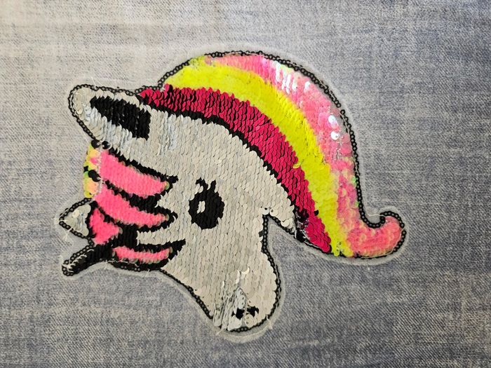Tee-shirt à frange Licorne fille 14ans sequins - photo numéro 4