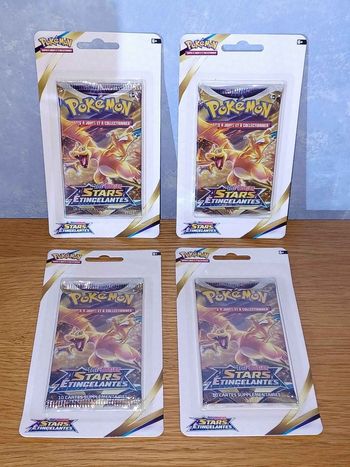 4 Blisters EB9 Dracaufeu - Pokémon Épée et Bouclier – Stars Étincelantes – FR – Neufs sous blister