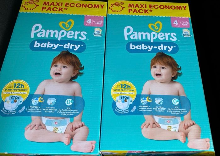 Lot de 2 packs Pampers taille 4