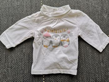 sous-pull T3mois  fille Kiabi pailleté